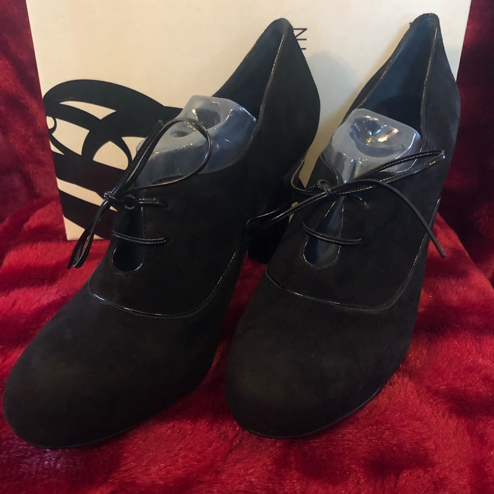 Black suede booties